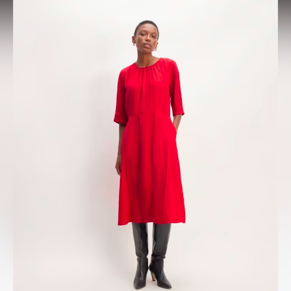 Everlane red midi dress size 4